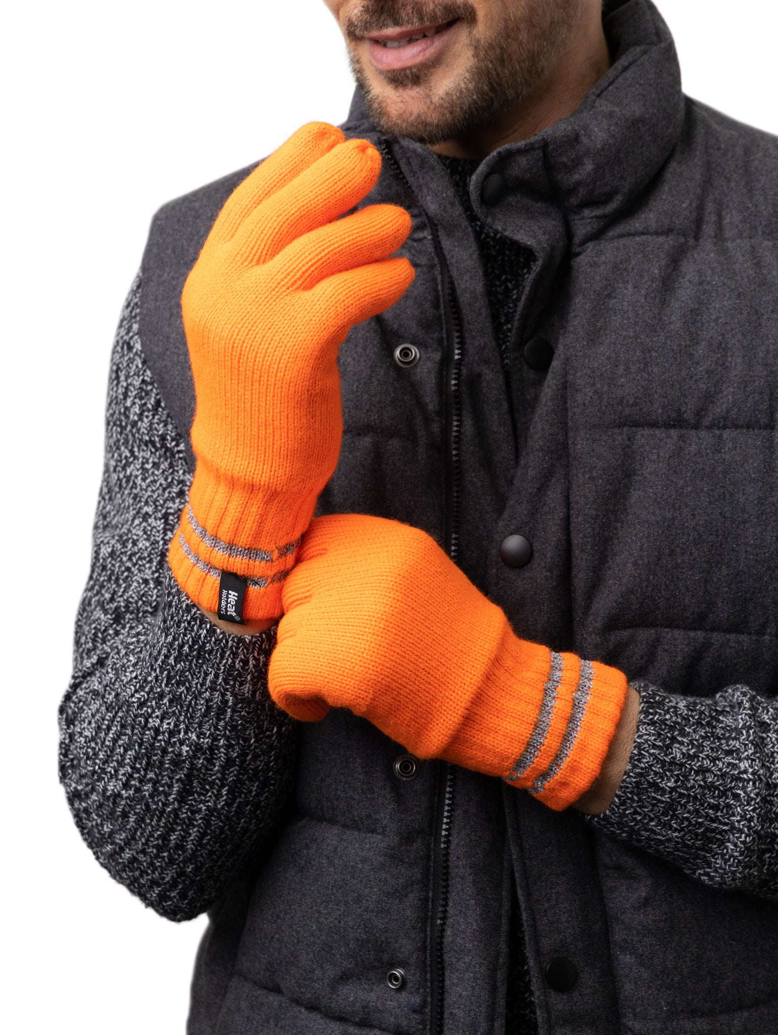 HEAT HOLDERS WRK Thermal Gloves with Reflective Stripes
