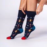 Load image into Gallery viewer, GENTLE GRIP 3Pk Crew Socks- Christmas - Womens 4-8