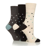 Load image into Gallery viewer, GENTLE GRIP 3Pk Crew Socks - Prints - Womens 4-8