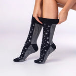 Load image into Gallery viewer, GENTLE GRIP 3Pk Bigfoot Patterned Cotton Socks - Womens
