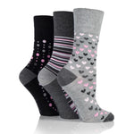 Load image into Gallery viewer, GENTLE GRIP 3pk Crew Socks-Bamboo-Womens 4-8