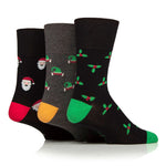 Load image into Gallery viewer, GENTLE GRIP 3Pk Crew Socks- Christmas - Mens