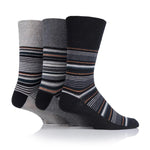 Load image into Gallery viewer, GENTLE GRIP 3Pk Business Print Socks - Men's Bigfoot