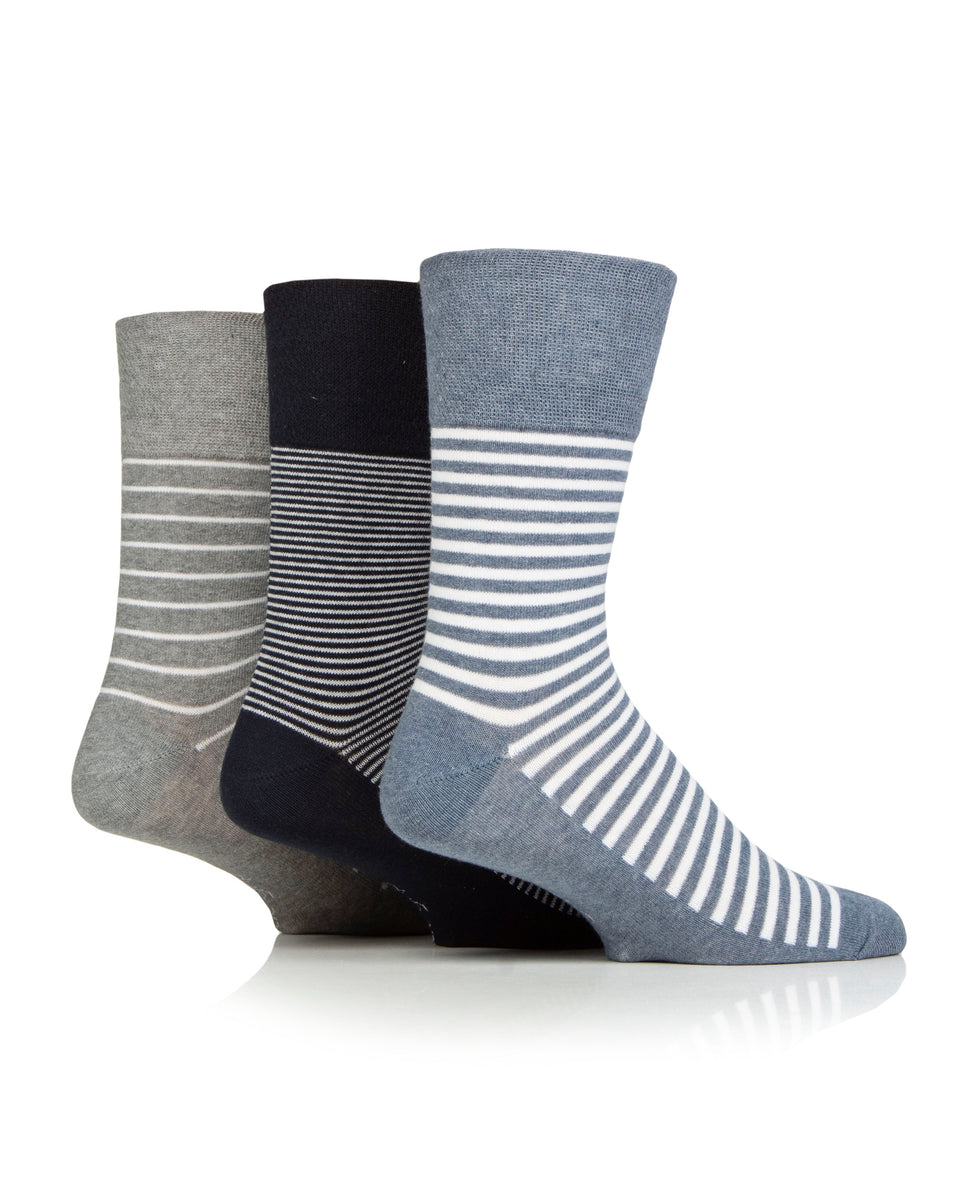 GENTLE GRIP 3Pk Holiday Crew Socks Men's