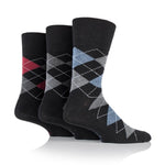 Load image into Gallery viewer, GENTLE GRIP 3Pk Business Print Socks - Men's Bigfoot