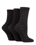 Load image into Gallery viewer, TORE 3Pk 100% Recycled Classic Pin Dot Socks-Women's