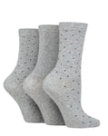 Load image into Gallery viewer, TORE 3Pk 100% Recycled Classic Pin Dot Socks-Women's