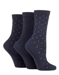 Load image into Gallery viewer, TORE 3Pk 100% Recycled Classic Pin Dot Socks-Women's