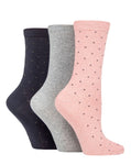 Load image into Gallery viewer, TORE 3Pk 100% Recycled Fashion Pin Dots Socks-Women's
