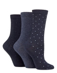 Load image into Gallery viewer, TORE 3Pk 100% Recycled Fashion Pin Dots Socks-Women's