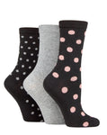 Load image into Gallery viewer, TORE 3Pk 100% Recycled Jacquard Bold Spot Socks - Women&#39;s
