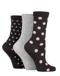 Load image into Gallery viewer, TORE 3Pk 100% Recycled Jacquard Bold Spot Socks - Women's
