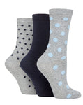 Load image into Gallery viewer, TORE 3Pk 100% Recycled Jacquard Bold Spot Socks - Women's