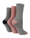 Load image into Gallery viewer, TORE 3Pk 100% Recycled Jacquard Micro Dash Socks - Women's