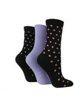 Load image into Gallery viewer, TORE 3Pk 100% Recycled Jacquard Spot Socks-Women&#39;s
