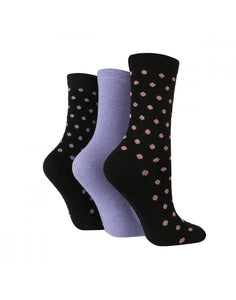 TORE 3Pk 100% Recycled Jacquard Spot Socks-Women's