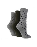 Load image into Gallery viewer, TORE 3Pk 100% Recycled Jacquard Spot Socks-Women's