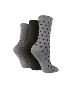 TORE 3Pk 100% Recycled Jacquard Spot Socks-Women's
