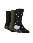 Load image into Gallery viewer, TORE 3PK 100% Recycled Jacquard Bold Spot Socks- Mens 7-11
