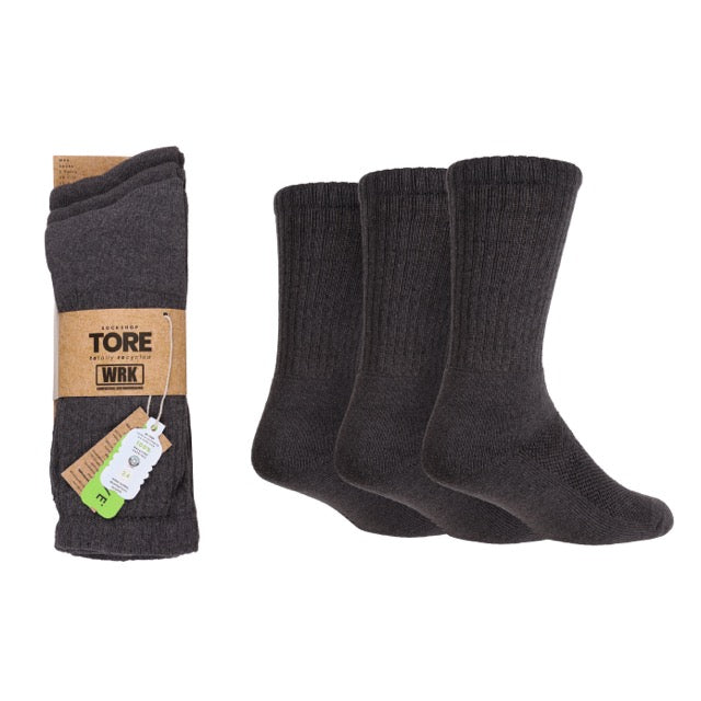 TORE WRK 3PK 100% Recycled Work Socks