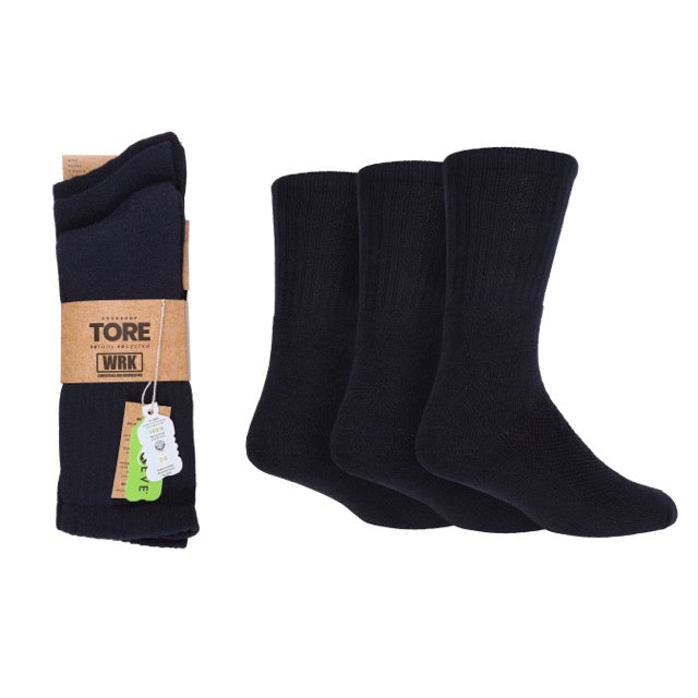 TORE WRK 3PK 100% Recycled Work Socks