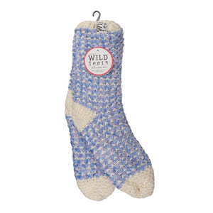 WILDFEET 1PK Chunky Knit Fleece Lined Slipper Socks -Women's 4-8