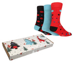 Load image into Gallery viewer, WILDFEET 3PK Christmas Gift Boxed Bamboo Socks-Mens 6-11