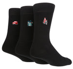 Load image into Gallery viewer, WILDFEET 3pk Embroided Christmas Cotton Novelty Crew - Mens 7-11