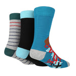 Load image into Gallery viewer, WILDFEET 3PK Christmas Novelty Cotton Socks - Mens 7-11