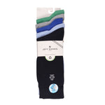 Load image into Gallery viewer, JEFF BANKS 5PK Plain Recycled Cotton Crew Socks