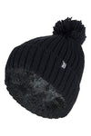Load image into Gallery viewer, HEAT HOLDERS Arden Ribbed Hat Turnover Thermal Beanie & Pom Pom -Womens