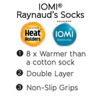 Load image into Gallery viewer, IOMI Footnurse Heat Holders Raynauds Thermal Dual Layer Slipper Socks- Mens

