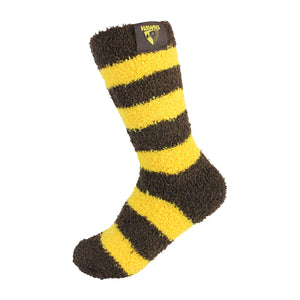 AFL Hawthorn Hawks 2Pk Bed Socks - Womens
