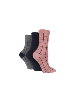 TORE 3Pk 100% Recycled Striped Socks-Womens 4-8