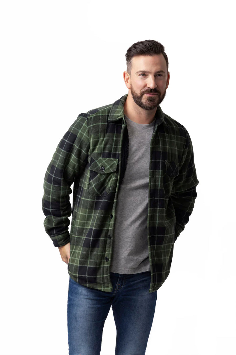 Green shirt clearance jacket mens