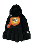 Load image into Gallery viewer, HEAT HOLDERS Enchanted Forest Ribbed Pom Pom Beanie and Gloves Set-Girls 7-10 years