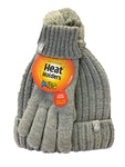 Load image into Gallery viewer, HEAT HOLDERS Enchanted Forest Ribbed Pom Pom Beanie and Gloves Set-Girls 7-10 years