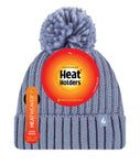Load image into Gallery viewer, HEAT HOLDERS Arden Ribbed Hat Turnover Thermal Beanie & Pom Pom -Womens