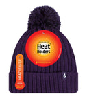 Load image into Gallery viewer, HEAT HOLDERS Arden Ribbed Hat Turnover Thermal Beanie & Pom Pom -Womens