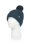 Load image into Gallery viewer, HEAT HOLDERS Ellery Cable Turnover Pom Pom Thermal Beanie - Womens