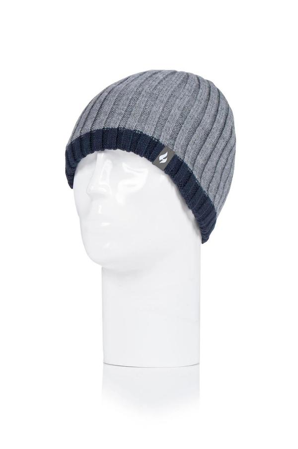 HEAT HOLDERS  Breacon  Contrast Trim Ribbed Thermal Beanie-Mens