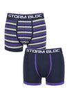 Load image into Gallery viewer, STORM BLOC 2Pk Cotton Rich Fitted Trunks - Mens