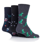 Load image into Gallery viewer, GENTLE GRIP 3Pk Business Socks-Fun Feet-Mens 6-11
