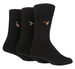 Load image into Gallery viewer, WILDFEET 3pk Embroided Cotton Novelty Crew - Mens 7-11