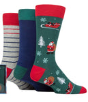 Load image into Gallery viewer, WILDFEET 3PK  Christmas Novelty Cotton Socks - Mens 7-11
