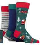 Load image into Gallery viewer, WILDFEET 3PK Christmas Novelty Cotton Socks - Mens 7-11