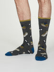 Load image into Gallery viewer, THOUGHT 1Pk Study Glasses Bamboo Socks in Gift Box - Mens 7-11