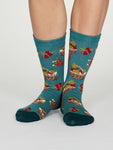 Load image into Gallery viewer, THOUGHT 1Pk Eden Garden Bamboo Socks-Womens