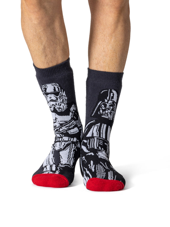 HEAT HOLDERS Lite Licensed Star War Character Socks-Darth Vader and Stormtrooper-Mens 6/11