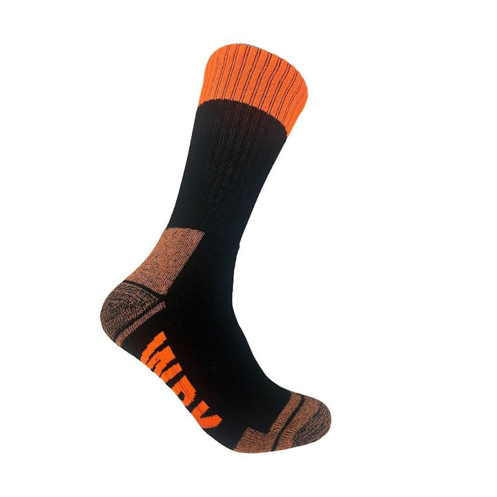 WRK 9Pk Heavy Duty Cotton Blend Hi-Vis Work Sock